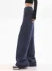 Style coréen Side Stripe Cargo Pants y2k Rétro Élastique Taille Haute Baggy Pantalon De Jogging Split Ruché Joggers Femmes Mode Pantalon T220728