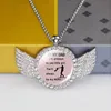 Pendentif Colliers Strass Collier Fête des Pères Cadeau À Mon Papa Citation D'amour Verre Cabochon Père Fille BijouxPendentif