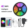 Strips 5M30M WIFI LED Strip Light RGB DC 12V SMD Ribbon Waterproof Diode Tape Bluetooth Controller Power Adapter For HomeLED Stri2008131