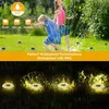 20LED Solar Power Disk Light Outdoor Garden Underground Deck Spotlight Buried Led Lamp Decoration 220429