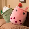 23см розовый стиль мультфильм фруктовый пузырь чашка чашка плюшевые игрушки подушка фаршированные мягкие обнять подушку декор 220425