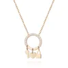 Tiktok Personalized Creative All Diamond Pendant Necklace Mashion Trend European and American Popular Jewelry Pendant N9U7