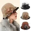 Beanie/Skull Caps Elegant Lady Flower Sun Hat Women Wedding Tea Party Travel Cap Summer Clothing Accessory Vintage Warm #yJ Davi22