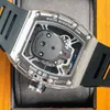 Richards Millers Luxury Clean Factory Mens Tourbillon Superclones Richar Mens Mechanical Watch RM052 Ghost Classic Shape of Hollow Skull Is Domineering and Uninhi