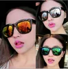 Meters Nail Color Film Sunglasses Reflective Fashion Packaging Square Frame Retro Decorative Sunglasses Wholesale