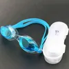 Nouveau professionnel adulte enfants anti-buée lunettes de natation lunettes UV coloré lentille plongée lunettes de natation avec boîte et bouchons d'oreille G220422