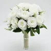 Wedding Flowers White Roses Bouquet For Bridesmaids Bridal Bouquets Pink Artificial Mariage Supplies