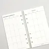 Anteckningar MyPretties 40 Sheets Grundläggande månatliga planerare Refill Papers Personligt A6 Filler för 6 -håls bindemedelsorganisatör anteckningsbok