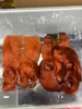 Orange Color Fumi Human Hair Bouncy Curly Double Drawn Weft