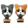 Maschera per gatti carini Halloween Novelty Costume Party Full Head Mask 3D Realistic Animal Cat Head Mask Props 220725