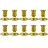10x Gold Pillar Candle Base Titador Stick Stick Festa de Natal Decora￧￣o 220809