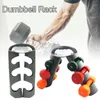 In-lager Foldbar Dumbbell Rack Multifunktionell Tre-Layer Holder Stativ PP Material För Hem Användning 7.28 * 3.15 * 12.59. Tillbehör