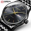 Montres-bracelets carnaval hommes montre mécanique automatique en acier inoxydable étanche Double calendrier conception montres Relogio Masculin