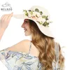 Bérets Couronne Large Côté Compressible Chapeau Cou Protection Cap Paille Tissé Chapeaux Femmes Soleil En Plein Air Printemps Été ChapeauBérets BéretsBérets