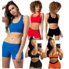 Lettre de mode Maillots de bain Femmes Bikini Costume Couleur unie Gilet sans manches Soutien-gorge Réservoirs + Shorts 2 pièces Tenues Designer Maillot de bain Séchage rapide Plage Ajusté