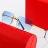 Fahren Sonnenbrillen Männer Trendy Designer Sonnenbrille Sonnenschirm Randless Squre Beach Sonnenbrille UV Pretction Twist Aviator Übergroße Gafas Lunettes de Soleil Goggle