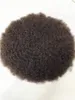 Toupets de cheveux de couleur naturelle de vague de 6 mm attachés à la main en dentelle complète remplacement de cheveux vierges humains indiens pour les noirs d'Amérique livraison express rapide