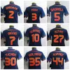 2 Alex Bregman Baseball Jersey Kyle Tucker 27 Jose Altuve Yuli Gurriel Jeff Bagwell Bleu Sports de plein air Uniformes Qualité 2022 Nouvelles Femmes Maillots Jeunesse