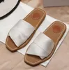 Women Sandal slipper Woody Mules Slippers Designer Canvas Embroidered Cross Woven Sandals Summer Outdoor Peep Toe Casual Slippers Letter Stylist Shoes