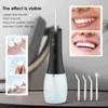 Detergente elettrico per denti 400ML Serbatoio dell'acqua Rimozione del calcolo dentale Detriti alimentari Flusher Irrigatore orale Sbiancamento dei denti Flosser 220601