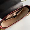 7A Beste Qualität Designer Schultertasche 498110 Umhängetasche Luxus Damen Kleiner Griff oben Schwarz Echtes Leder Beige Rot Kette Marmont Umhängetaschen Geldbörsen 27 cm