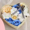 Decorative Flowers & Wreaths Valentine Scented Soap Artificial Rose Bathable Love Gift Box Wedding Birthday Girlfriend Romantic Fragrant Pet