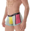 2022 couleurs populaires correspondant sous-vêtements hommes maille culotte transparente été respirant mince mais sexy short mi-taille 7pcs / lot T220816