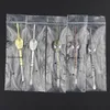 Rauchen Wax Dab Cleaner Tools Haken Earpick Dabber Tool Reinigung PP-Beutel Verpackung 6 Styler Wax Dabbers Skull Badge Mask Man Schaufelspitzen für Paste Fett Dry Herb Soild