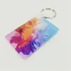 Sublimation Acrylic Keychain Blanks Pendants Heat Transfer Rectangle Keyring