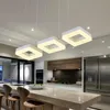 Pendelleuchten LED-Quadrat-Esszimmerlampe Kronleuchter Postmoderne einfache dreiköpfige Bar Personalisiertes Wohnzimmer Kreativer Tischanhänger