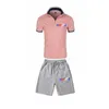 Summer Men's Sets Polo Shirt Shorts Men's Short Sleeved Shorts Polo Pure Color Shirt Tracksuit TRAPSTAR Brand Suit 220607