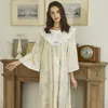 Women's Sleepwear Nightgown Long Dress Lady Romantic Satin Women Sleeve