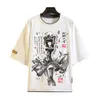 Herr t-shirts anime en stans man bläck målning t shirt kvinnor män kort ärm t-shirt grafisk tees saitama oppai cosplay streetwear