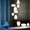 Lampy wiszące Postmodernistyczne kreatywne brukowane żyrandol mleko biały nici szklany gabin