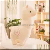 Stuffed Plush Animals Animal 28Cm/11 Inches Alpaca Soft Toys Kawaii Cute For Kids Christmas Present 6 Colors D Bdebaby Dhmus