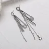 Dangle & Chandelier Lifefontier Punk Silver Color Hanging Earrings For Women Trendy Large Circle Long Tassel Fashion Jewelry 2022Dangle