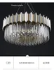 Потолочная люстра золота роскошные светодиодные светильники E14 Светодиодная лампа Ceil Luster Black Round K9 Crystal люстры