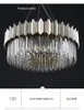 lustre de teto Luzes de luxo de luxo e14 luminária de teto lustre lustre preto redonda k9 lustres de cristal