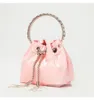 Designer feminino bolsa bolsa de shinestone saco de balde de metal sacos de noite bolsas de ombro ￺nico pu PU
