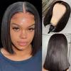 Straight 4x4 Lace Closure Wig Short Bob Brazilian Natural Pre Plucked Transparent 5x1 t Part Human Hair s for Women 22070565351391735494