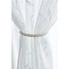 Curtain & Drapes White Embroidered Tulle Window Curtains For Living Room European Voile Sheer Bedroom Kitchen Door Drape Blinds DecorCurtain