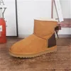 2022 Hoge kwaliteit Aus L boog U korte vrouwen snowboots Zachte comfortabele Schapenvacht warm houden pluche laarzen met kaart stofzak mooie geschenken 5062G