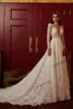 A Line Wedding Dresses for Women Elegant Bridal Gowns Backless Lace Long Sleeved Deep V Neck Boho Robe de Mariage