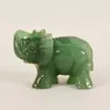 Objetos decorativos Figuras esculpidas à mão Aventurina verde jade Desenvolvimento de elefante de elefante decoração de decoração residencial decorativa