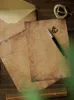 Подарочная упаковка винтажная бумага kraft a5 конверты конверты, установленные с изысканной подвесной канцелярской канцелярской канцелярской канцелярской информацией.