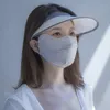 La stessa sfumatura Colour Eye Protection Sunscreen Mask Femmina UV Protective tridimensionale Maschera di seta ghiacciata
