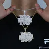 Iced Out Letter Inget ursäktz Pendant Fit Cuban Chain Necklace For Women Men Punk Style Hip Hop Jewelry Drop Ship260V