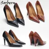 Sorbern Cute Heel Women Pump Shoe High Heels Pointed Toe Crossdresser Alternative Fashion Female Runway 10cm Kitten Heel