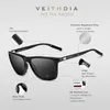 Veithdia unissex retro alumíniotr90 óculos de sol polarizados lente vintage óculos de sol para homens mulheres 6108 220620
