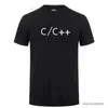 Męskie koszulki IT Fani zabawne komputer C Język Java Programator T-shirt Men Men Short Sleeve O-Neck Cotton Develton Thirt Thirt